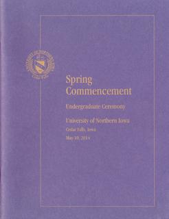 Spring Commencement, Undergraduate Ceremony [Program], May 10, 2014