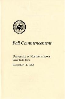 Fall Commencement [Program], December 11, 1982