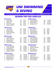UNI Swimming & Diving Season Top Five (2022-23)