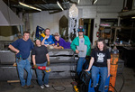 Bower work group on sculpture destined for Panther Village