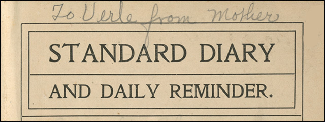 Verle McFarland Shanks Diary