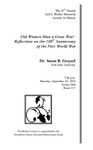 The 45th Annual Carl L. Becker Memorial Lecture in History: Did Women Have a Great War? Reflections on the 100th Anniversary of the First World War