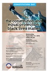 The Constitution and Equal Projection: Black Lives Matter [poster, 2016] by Roy R. Behrens