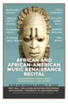 African and African-American Music Renaissance Recital [poster, 2017] by Roy R. Behrens