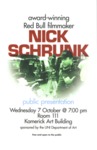 Award -Winning Red Bull Filmmaker Nick Schrunk [poster, 2008] by Roy R. Behrens
