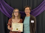 2024 First Place Award Winner, Madeline Roubik, at the Mary Ann Bolton Undergraduate Research Award Ceremony [Photo 2] by University of Northern Iowa. Rod Library.