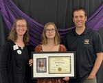 2024 First Place Award Winner, Madeline Roubik, at the Mary Ann Bolton Undergraduate Research Award Ceremony [Photo 3] by University of Northern Iowa. Rod Library.