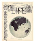 031. Woman’s Head on World Globe, Cover of Life Magazine, by James M. Flagg, 1905. by James M. Flagg