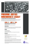 Pursuing Justice: Nuremberg's Legacy [poster] by Center for Holocaust and Genocide Education, University of Northern Iowa