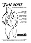 UNI Schedule of Classes, Fall 2007 by University of Northern Iowa