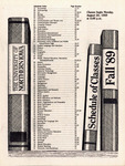 UNI Schedule of Classes, Fall 1989