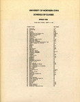 UNI Schedule of Classes, Spring 1985