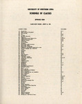 UNI Schedule of Classes, Spring 1984