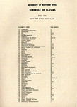 UNI Schedule of Classes, Fall 1981