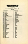 UNI Schedule of Classes, Fall 1977