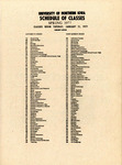 UNI Schedule of Classes, Spring 1977