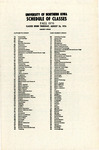 UNI Schedule of Classes, Fall 1976