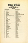 UNI Schedule of Classes, Summer 1976