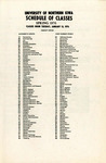UNI Schedule of Classes, Spring 1976