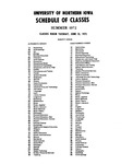 UNI Schedule of Classes, Summer 1972