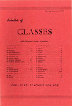 Iowa State Teachers College Schedule of Classes, Spring 1950