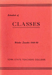 Iowa State Teachers College Schedule of Classes, Winter 1949-50
