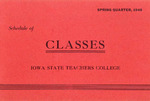 Iowa State Teachers College Schedule of Classes, Spring 1949