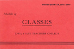 Iowa State Teachers College Schedule of Classes, Winter 1948-1949