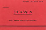 Iowa State Teachers College Schedule of Classes, Winter 1947-48