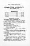 Iowa State Teachers College Program of Recitations, Fall 1928