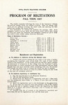Iowa State Teachers College Program of Recitations, Fall 1927