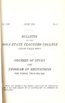 Courses of Study and Program of Recitations, 1912-1913 by Iowa State Teachers College