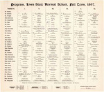 Program, Iowa State Normal School, Fall Term, 1897