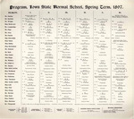 Program, Iowa State Normal School, Spring Term, 1897 [version 1] by Iowa State Normal School