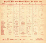 Program, Iowa State Normal School, Fall Term, 1896 [version 2] by Iowa State Normal School