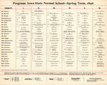 Program, Iowa State Normal School, Spring Term, 1896