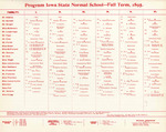 Program, Iowa State Normal School, Fall Term, 1895