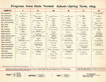 Program, Iowa State Normal School, Spring Term, 1895