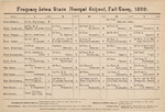 Program, Iowa State Normal School, Fall Term, 1889