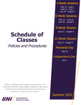 UNI Schedule of Classes: Policies and Procedures, Summer 2023 by University of Northern Iowa