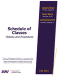 UNI Schedule of Classes: Policies and Procedures, Fall 2024 by University of Northern Iowa