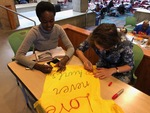 Fall 2018 Clothesline Shirt Decorating Event [Photo 06] by University of Northern Iowa. Women's and Gender Studies.