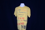 UNI Clothesline Project T-Shirt, 2012-2021 [Photo 062, Front] by University of Northern Iowa. Rod Library.
