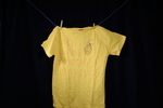 UNI Clothesline Project T-Shirt, 2023 [Yellow, Photo 086, Front] by University of Northern Iowa. Rod Library.