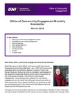 Office of Community Engagement Newsletter, March 2022 by University of Northern Iowa. Office of Community Engagement.