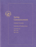 Spring Commencement, Graduate Ceremony [Program], May 8 & 9, 2015 by University of Northern Iowa