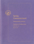 Spring Commencement, Undergraduate Ceremony [Program], May 10, 2014 by University of Northern Iowa