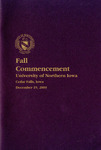 Fall Commencement [Program], December 19, 2009 by University of Northern Iowa