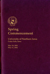 Spring Commencement [Program], May 10 & 11, 2002 by University of Northern Iowa