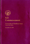 Fall Commencement [Program], December 18, 1999 by University of Northern Iowa